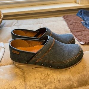 Dansko Denim Blue Canvas Clogs Women’s size 37